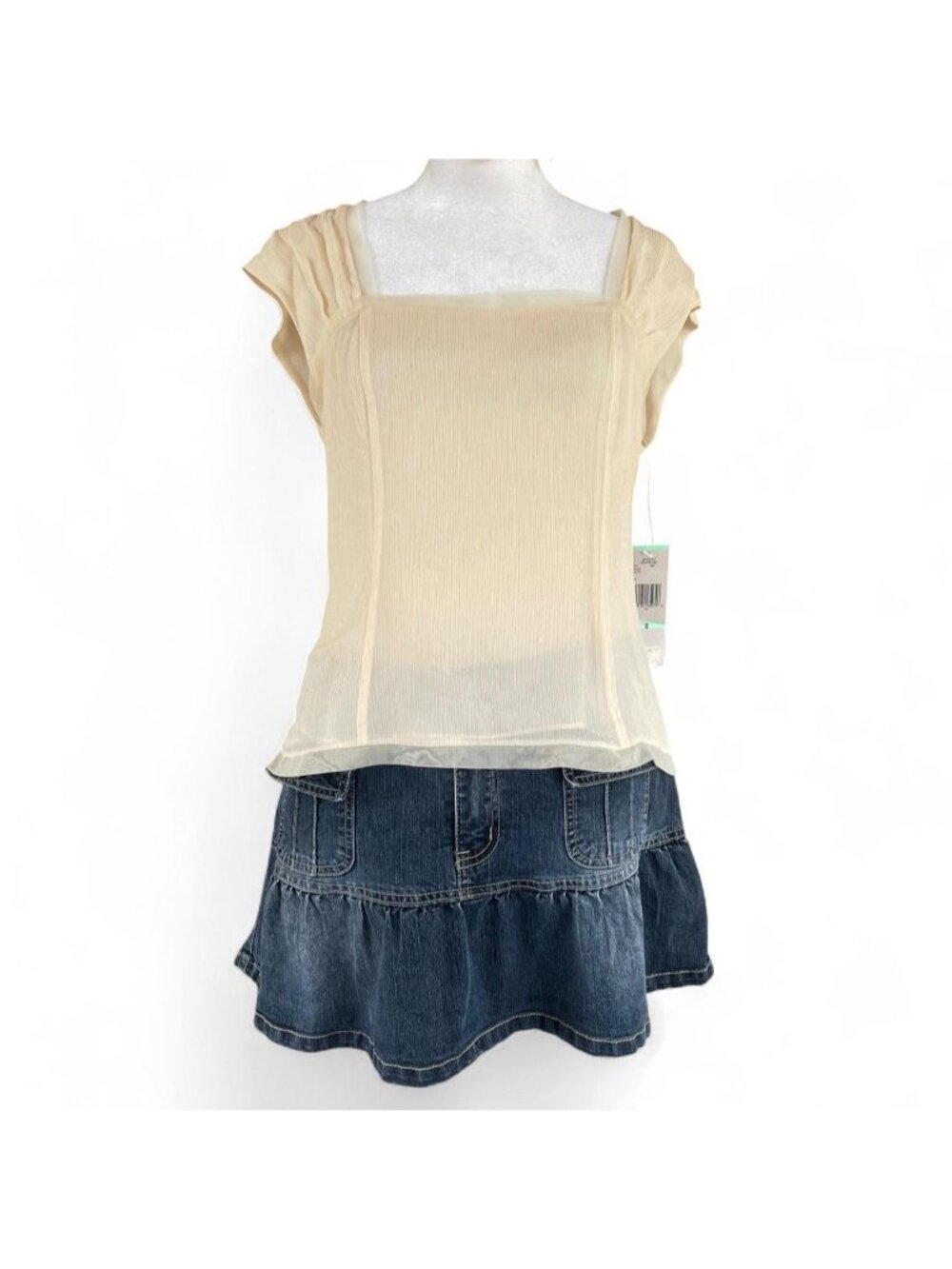Cream silk Anne Klein blouse